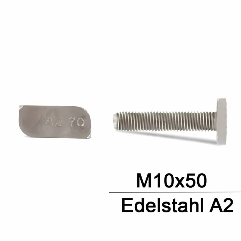 Ausverkauf Hammerkopfschrauben Typ 28/15 - Art. 9097 - M10x50 - A2 - 100 Stück