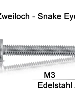 Bestseller Sicherheitsschrauben Zweiloch - M3x6 - Linsenkopf - 2-Loch - A2 - 100 Stück