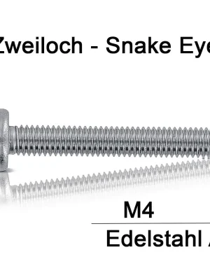 Aktuell Sicherheitsschrauben Zweiloch - M4x10 - Linsenkopf - 2-Loch - A2 - 100 Stück