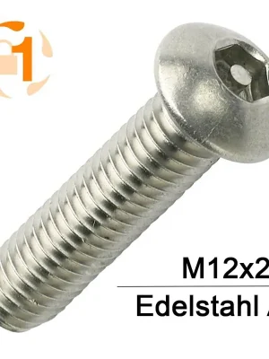 Angebot Sicherheitsschrauben Pin-Hexagon - M12x25 - Halbrundkopf - Pin-Hex - A2 - 100 Stück