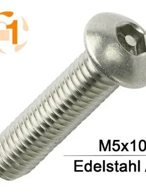 Beliebt Sicherheitsschrauben Pin-Hexagon - M5x10 - Halbrundkopf - Pin-Hex - A2 - 100 Stück