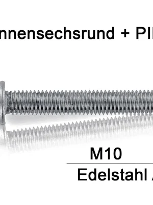 Beliebt Sicherheitsschrauben Resis Torx - M10x55 - Flachrundkopf - Pin-Torx - A2 - 100 Stück