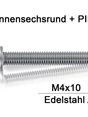 Bestpreis Sicherheitsschrauben Resis Torx - M4x10 - Flachrundkopf - Pin-Torx - A2 - 100 Stück