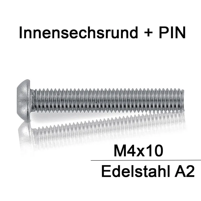 Bestpreis Sicherheitsschrauben Resis Torx - M4x10 - Flachrundkopf - Pin-Torx - A2 - 100 Stück