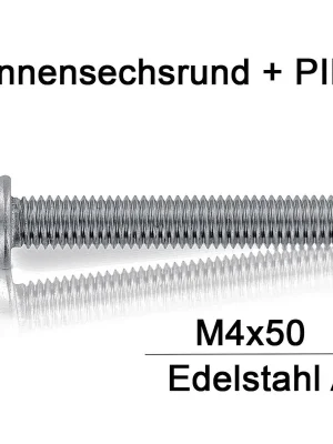 Angebot Sicherheitsschrauben Resis Torx - M4x50 - Flachrundkopf - Pin-Torx - A2 - 100 Stück