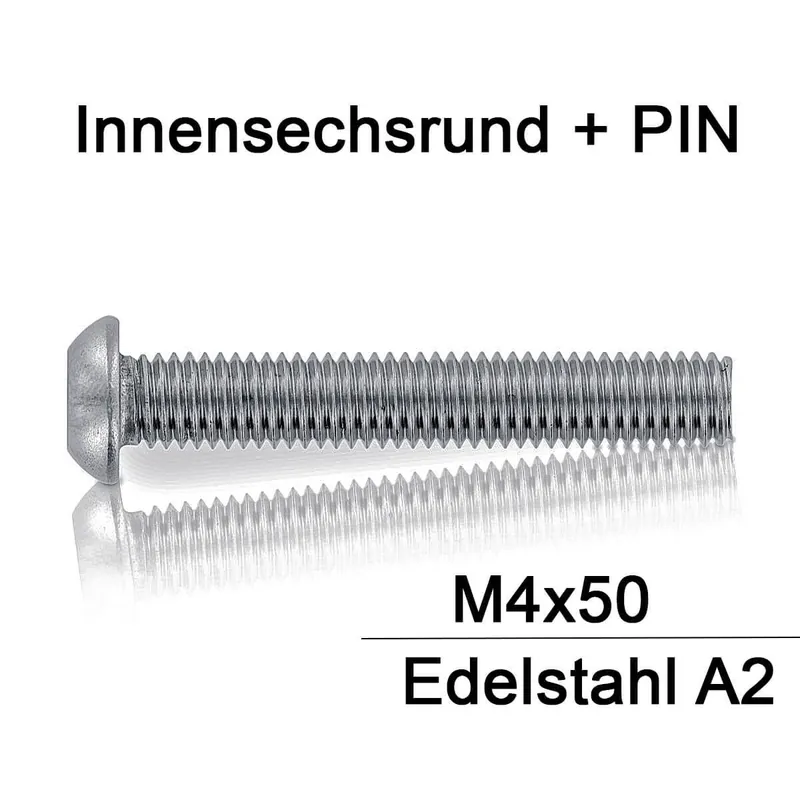 Angebot Sicherheitsschrauben Resis Torx - M4x50 - Flachrundkopf - Pin-Torx - A2 - 100 Stück