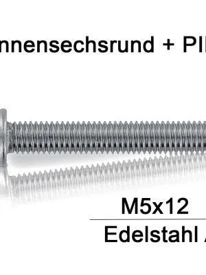 Top-Angebot Sicherheitsschrauben Resis Torx - M5x12 - Flachrundkopf - Pin-Torx - A2 - 100 Stück