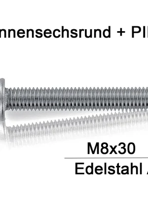 Angebot Sicherheitsschrauben Resis Torx - M8x30 - Flachrundkopf - Pin-Torx - A2 - 100 Stück