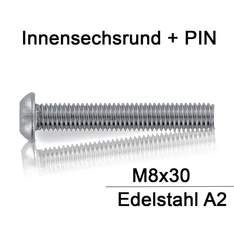 Angebot Sicherheitsschrauben Resis Torx - M8x30 - Flachrundkopf - Pin-Torx - A2 - 100 Stück