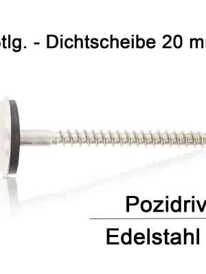 Aktuell Spenglerschrauben - 4,5x80 - PZ2 - 3tlg - 20mm Dichtscheibe - Edelstahl A2 - 100 Stück
