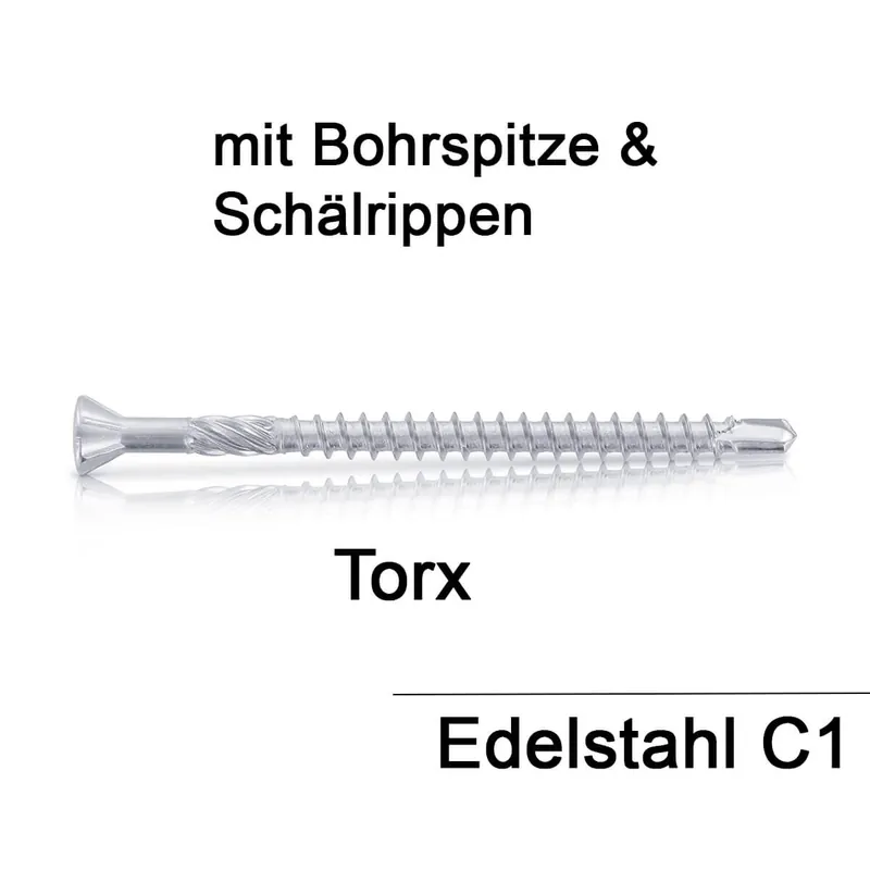 Angebot Ziko-Holzbauschrauben - 4,0x50/30 - TX15 - Bohrspitze - Schälrippen - Edelstahl C1 - 200 Stück