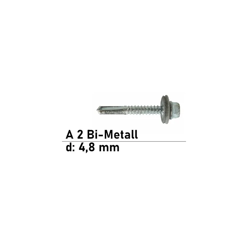 Art. 9504 A2/CV 4,8X25 DS 16 mm - 6-kt. Bi-Metall Bohrschrauben, Bohrleistung 2 mm - 1000 St Bestpreis