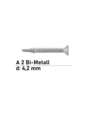 Ausverkauf Art. 9510 A2/CV 4,2X25 TX20 - Seko Bi-Metall Flügelbohrschrauben, Bohrl. 3 mm - 100 St