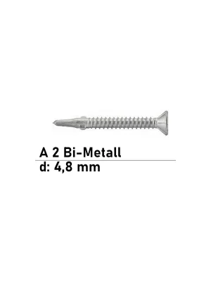 Art. 9510 A2/CV 4,8X50 TX25 - Seko Bi-Metall Flügelbohrschrauben, Bohrl. 4 mm - 100 St Billig