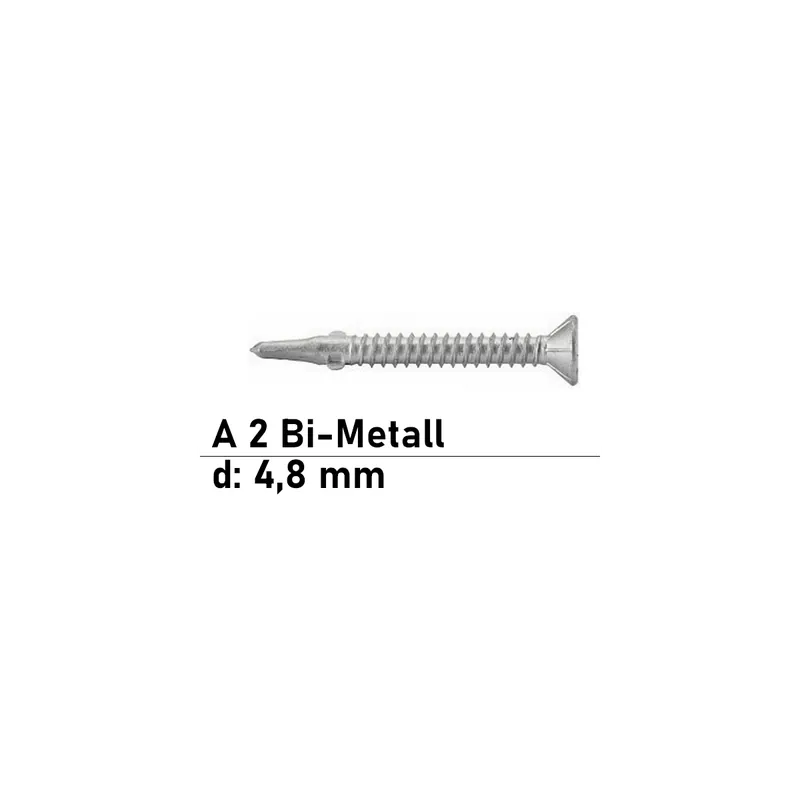 Art. 9510 A2/CV 4,8X50 TX25 - Seko Bi-Metall Flügelbohrschrauben, Bohrl. 4 mm - 100 St Billig