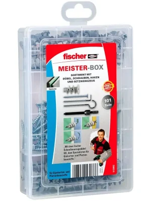 Fischer MeisterBox GK + Schrauben + Haken 100tlg. Top-Preis