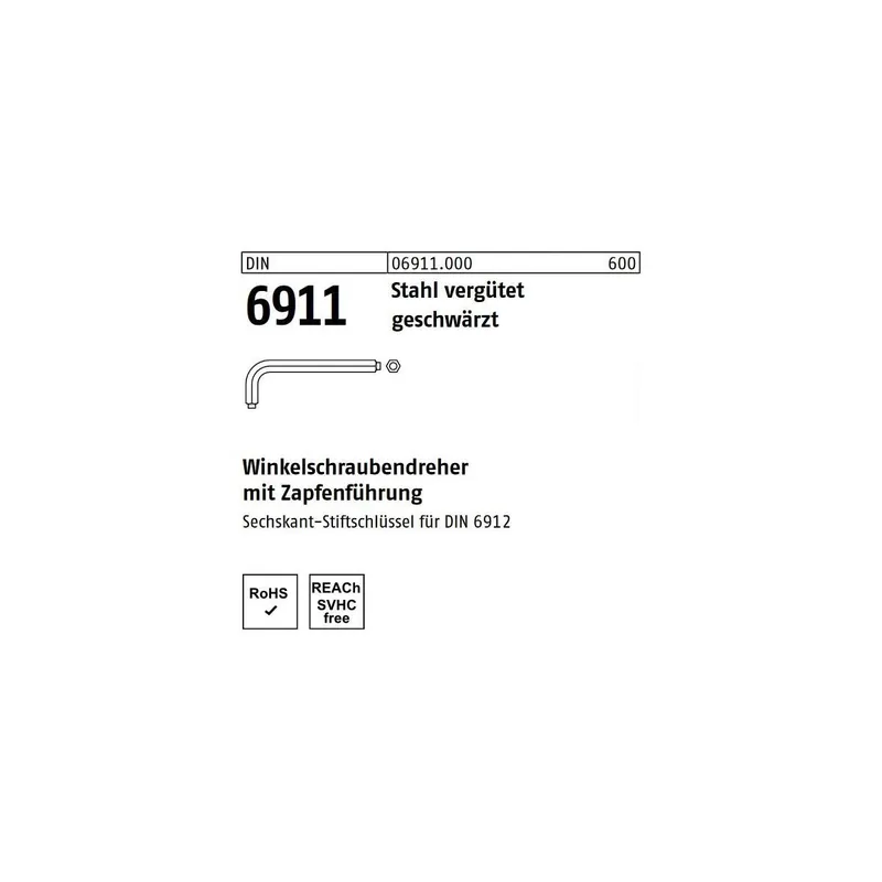 DIN 6911 Stiftschlüssel Stahl 3mm 10St. Top-Seller