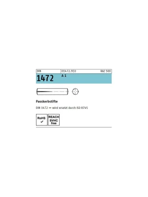 Begrenztes Angebot DIN 1472 Kegelkerbstift A1 - 1,5x6 - 500 Stück