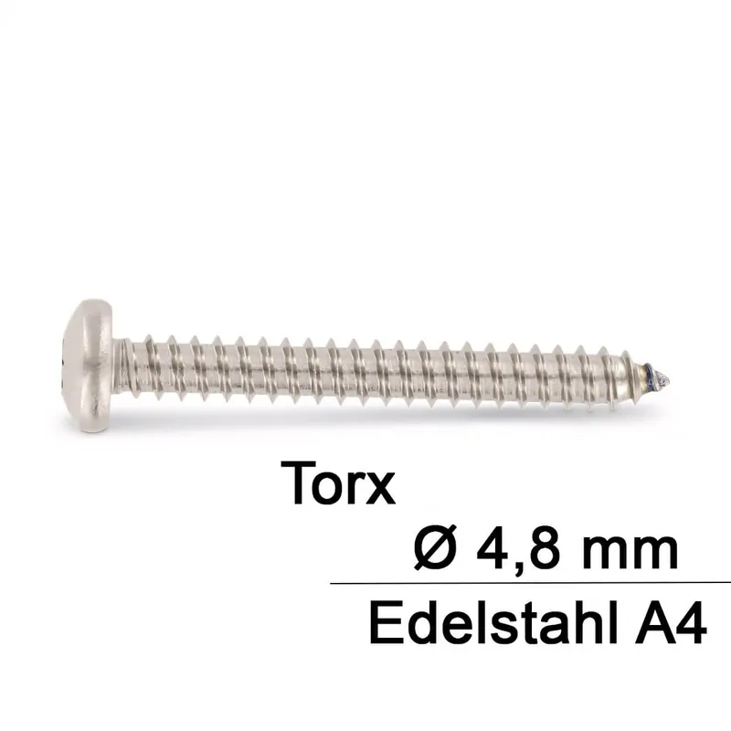 Blechschrauben ISO 14585 (DIN7981-TX) - 4,8x9,5 - Flachkopf - TX- A4 - 1000 Stück Heißes Angebot