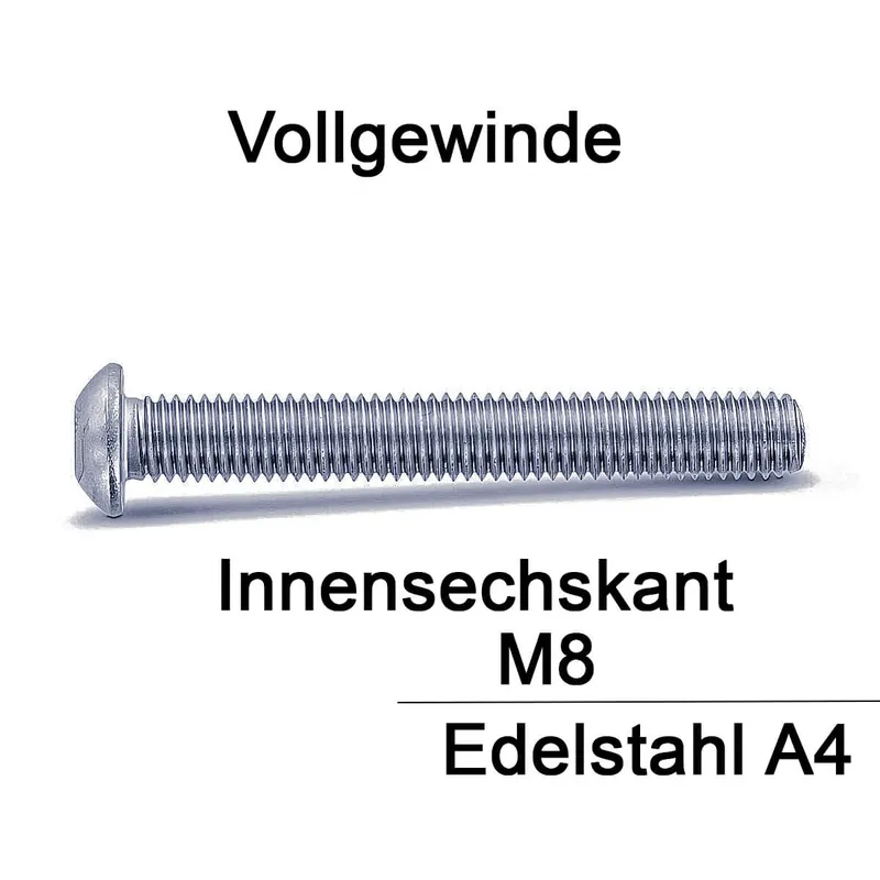 Aktuell ISO 7380 Linsenkopfschrauben A4 - ISK -M8x25 - 200 Stück