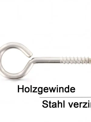 Ösenschraube Holzgewinde Typ 1 - verzinkt - 30x10(3,3/5) - 100 Stück Must-Have