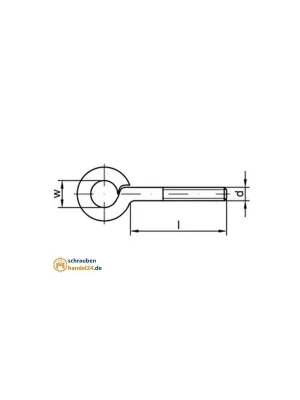 Expressversand Ösenschraube metrisch Typ 48 - A2 - M6x30 - D10 - 50 Stück