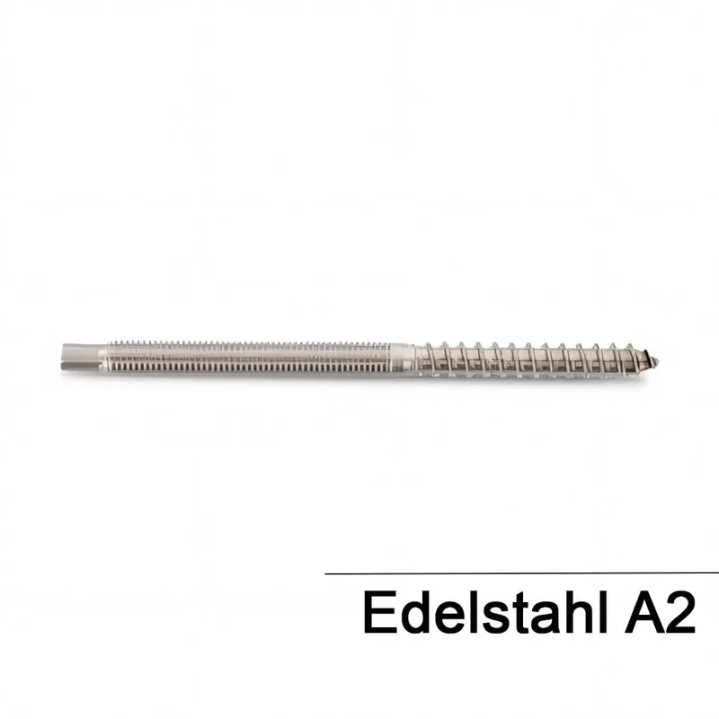 Billig Stockschrauben - M12x400 - mit Sechskantansatz - A2 - 50 Stück