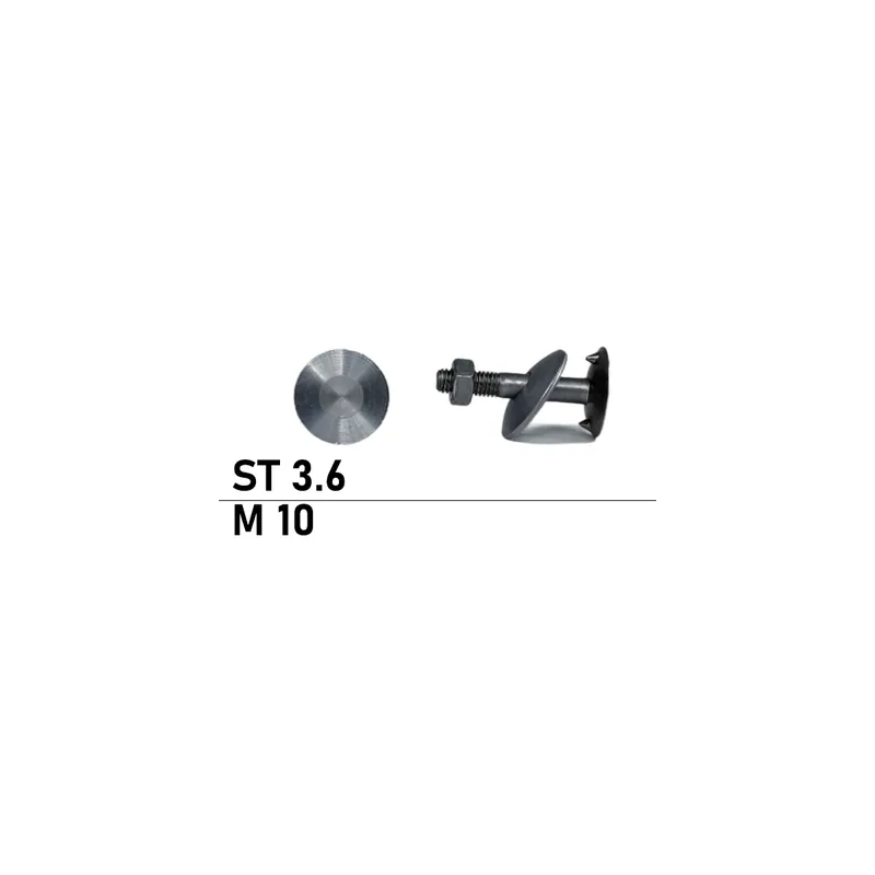 Tellerschrauben - DIN 15237 - 10x35 - Stahl 3.6 - 100 Stück Bestpreis