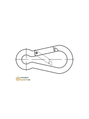 Beliebt DIN 5299 Karabinerhaken - verzinkt - Form C - 100x10 - 50 Stück