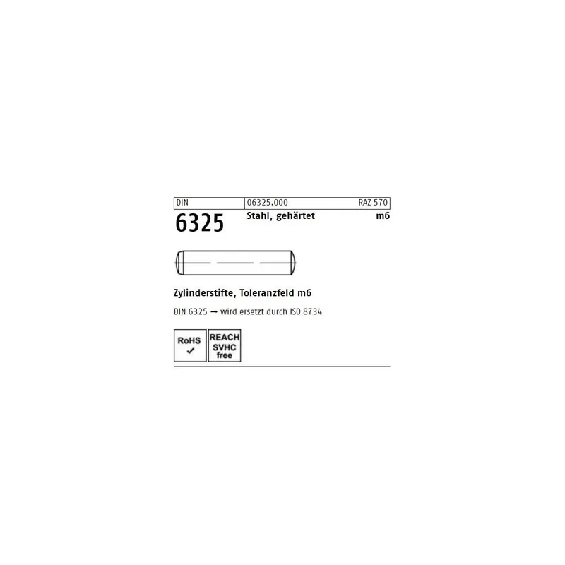 Abverkauf DIN 6325 Zylinderstifte Stahl 3x28 100St.