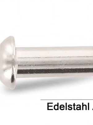 Abverkauf Halbrundnieten DIN 660 - 6x35 - Edelstahl A2 - 100 Stück