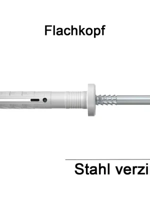 Bestseller Schlagdübel N-F – Stahl verzinkt – Flachkopf – 6 x 80/50 – 100 Stück