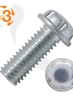 Sicherheitsschraube System Zero - verzinkt - Flanschkopf - 5x6 - 100 Stück Top-Seller