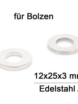 Angebot Unterlegscheiben DIN 1440 - M12 - für Bolzen - mittlere Ausführung - A2 - 200 Stück
