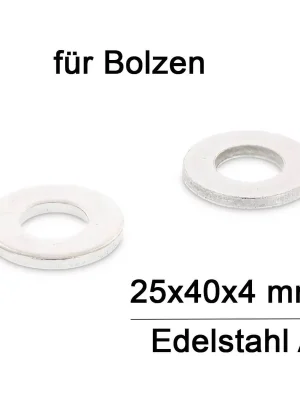 Unterlegscheiben DIN 1440 - M25 - für Bolzen - mittlere Ausführung - A2 - 50 Stück Abverkauf