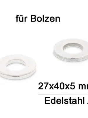 Abverkauf Unterlegscheiben DIN 1440 - M27 - für Bolzen - mittlere Ausführung - A2 - 50 Stück
