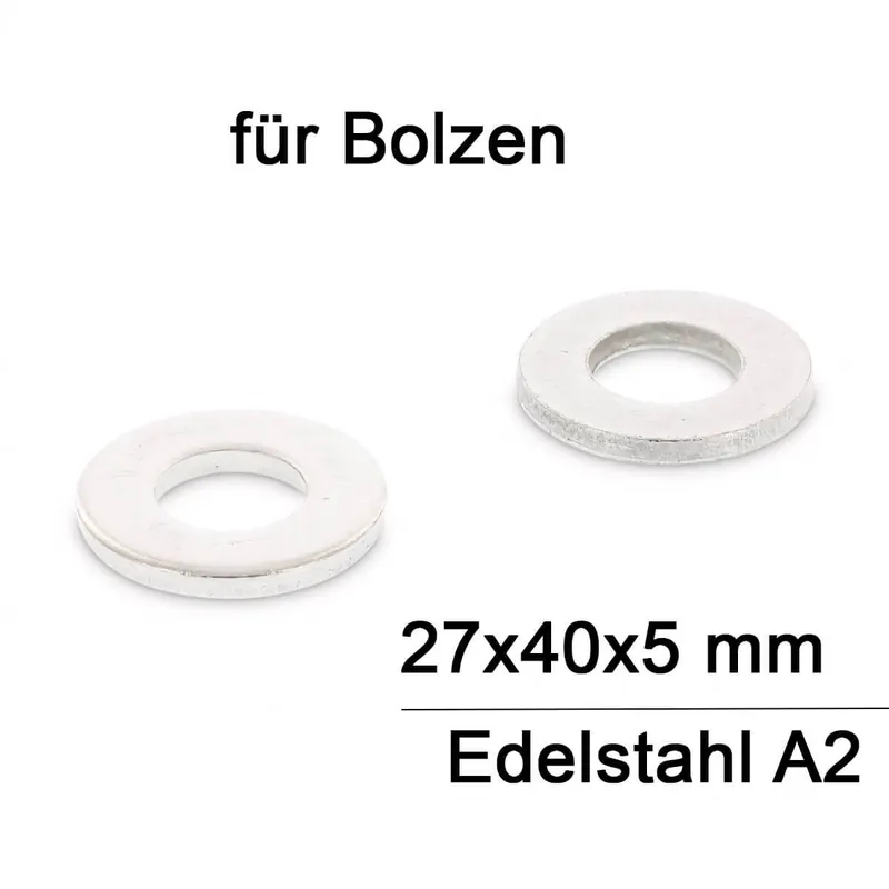 Abverkauf Unterlegscheiben DIN 1440 - M27 - für Bolzen - mittlere Ausführung - A2 - 50 Stück