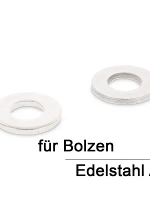 Unterlegscheiben DIN 1440 - M7 - für Bolzen - mittlere Ausführung - A2 - 500 Stück Saisonangebot