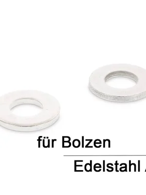 Unterlegscheiben DIN 1440 - M6 - für Bolzen - mittlere Ausführung - A2 - 500 Stück Garantierte Lieferung