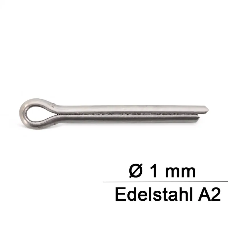 Sicherungsstifte ISO 1234 (=DIN 94) - 1 mm - Splinte - A2 Knallerangebot