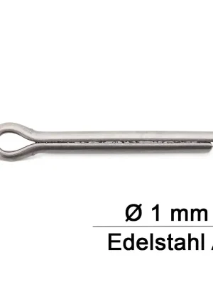 Bestpreis Sicherungsstifte ISO 1234 (=DIN 94) - 1 mm - Splinte - A2