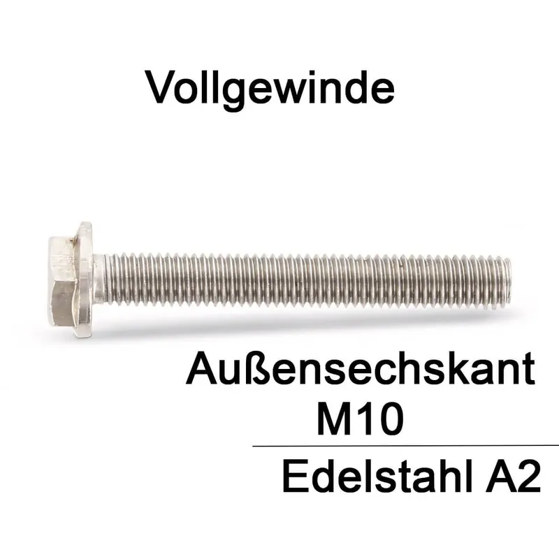 Angebot Sechskantschrauben DIN 6921 - M10 - Sechskantkopf mit Flansch - A2