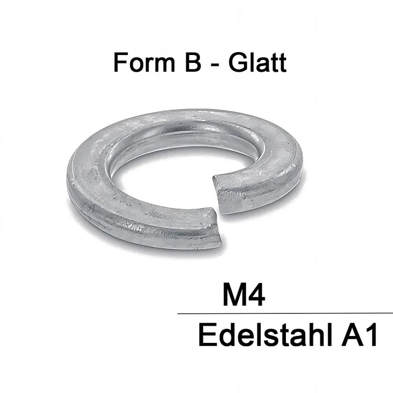 S+P Federring DIN 127B - M4 - Form B - Glatt - A1 - 1000 Stück Angebot
