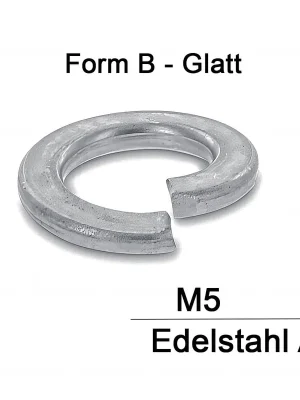 Angebot S+P Federring DIN 127B - M5 - Form B - Glatt - A1 - 1000 Stück