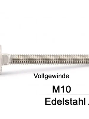 Angebot DIN 603 Schlossschrauben A2 - M10x30 - Vollgewinde - 100 Stück