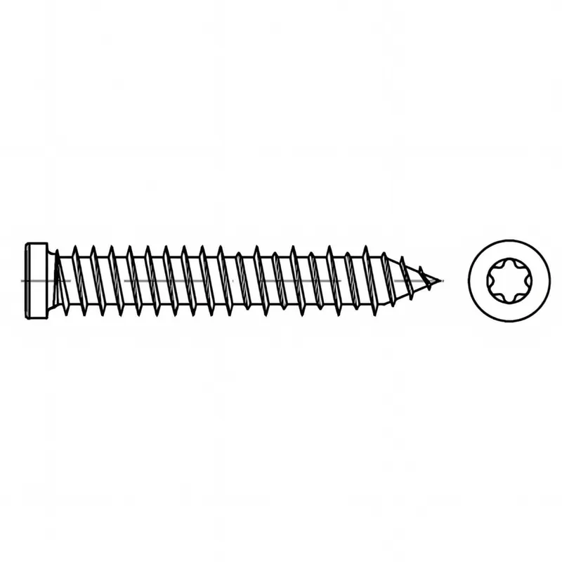 Neue Ware Fensterrahmenschrauben mit Zylinderkopf - verzinkt - 7.5x182 - 100 Stück