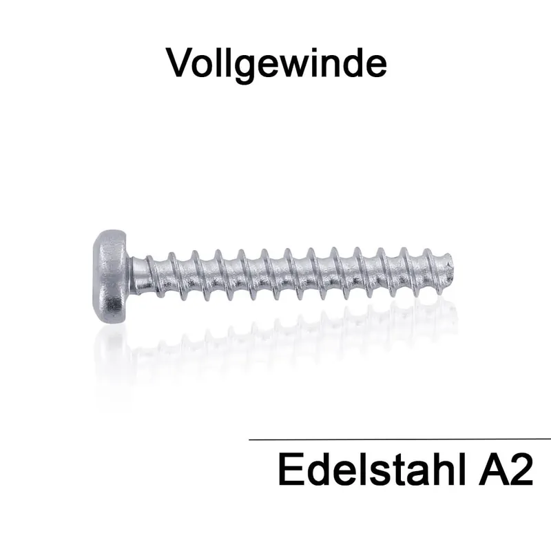 Kunststofffurchende Rundkopfschraube - Torx - A2 - 4.5x12 - 500 Stück Markenprodukt