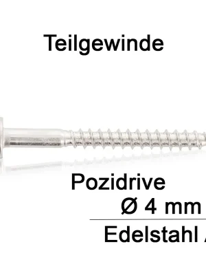 Top-Angebot Holzschrauben - DIN 7996 - 3.5 mm - Rundkopf - Kreuzschlitz - A2