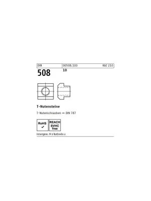 DIN 508 T-Nutensteine - Stahl 10 Bestseller