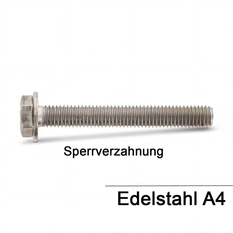 ~DIN 6921 A 4 Sperrzahn Sechskantschrauben mit Flansch Sperrverzahnung - Abmessung M 10 x 45 (100 Stück) Top-Seller